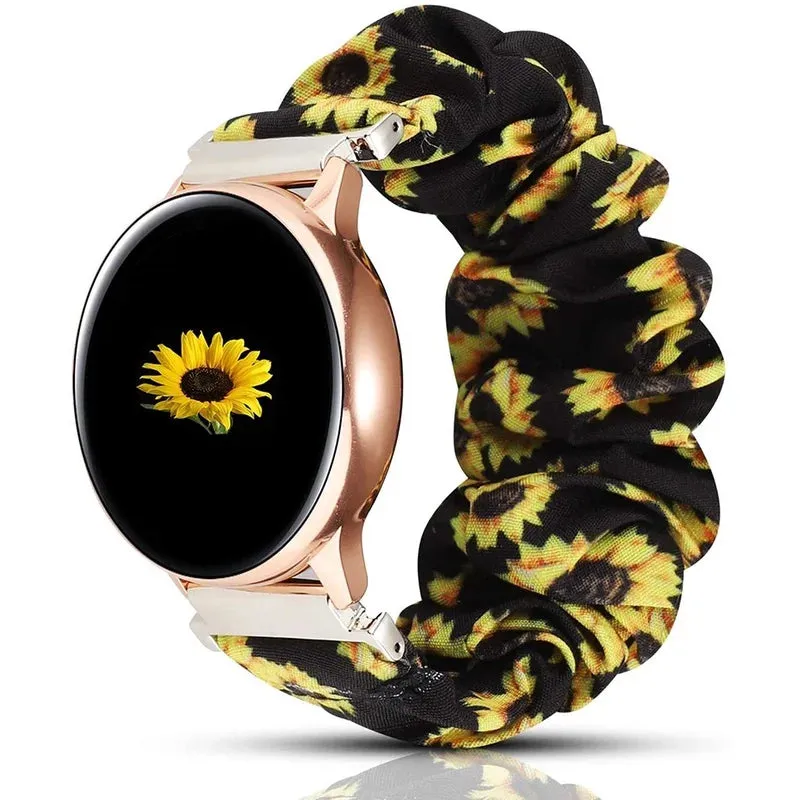 Scrunchie Watch Band for Samsung Galaxy Watch 4 40mm 44mm Band AND Samsung Galaxy Watch4 Classic 42/46mm also fits other watches with 20mm and 22mm Band Width UPGRADED ELASTIC DESIGN