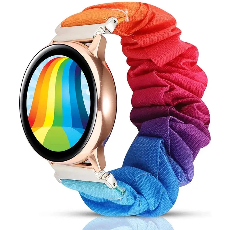 Scrunchie Watch Band for Samsung Galaxy Watch 4 40mm 44mm Band AND Samsung Galaxy Watch4 Classic 42/46mm also fits other watches with 20mm and 22mm Band Width UPGRADED ELASTIC DESIGN