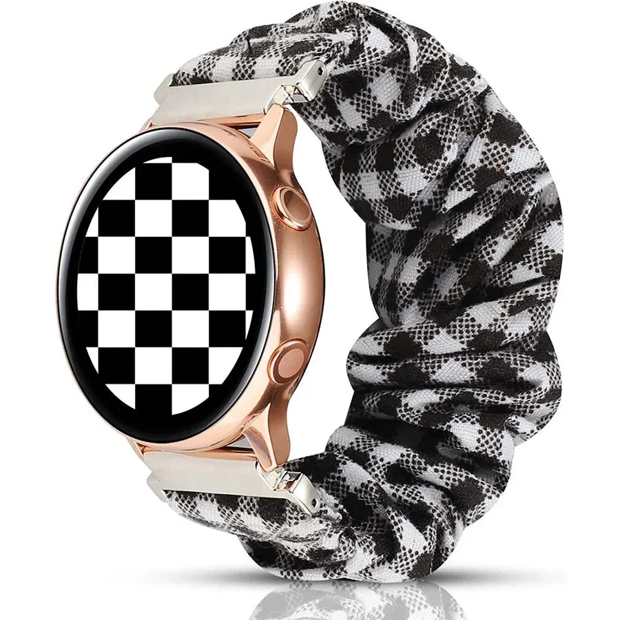 Scrunchie Watch Band for Samsung Galaxy Watch 4 40mm 44mm Band AND Samsung Galaxy Watch4 Classic 42/46mm also fits other watches with 20mm and 22mm Band Width UPGRADED ELASTIC DESIGN