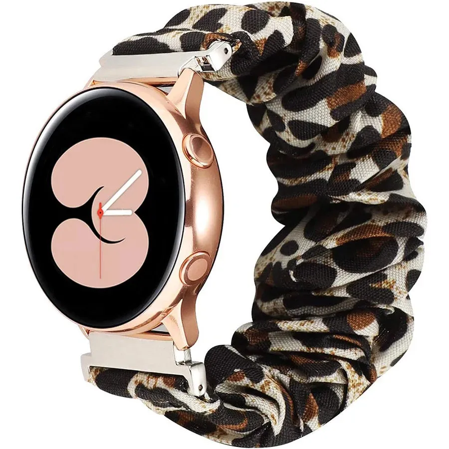Scrunchie Watch Band for Samsung Galaxy Watch 4 40mm 44mm Band AND Samsung Galaxy Watch4 Classic 42/46mm also fits other watches with 20mm and 22mm Band Width UPGRADED ELASTIC DESIGN