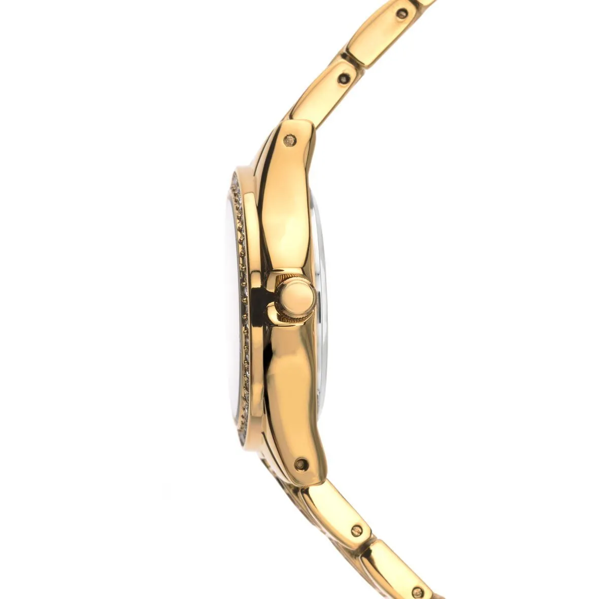 Sekonda Gold Dial Gold Stones Set Rose Gold Bracelet Watch SK2020