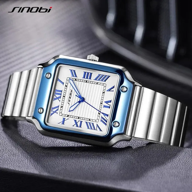 SINOBI Casual Men's Quartz Business Square Watches