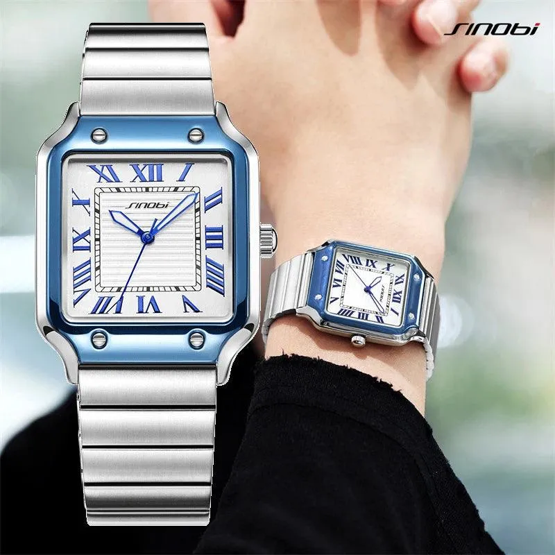 SINOBI Casual Men's Quartz Business Square Watches