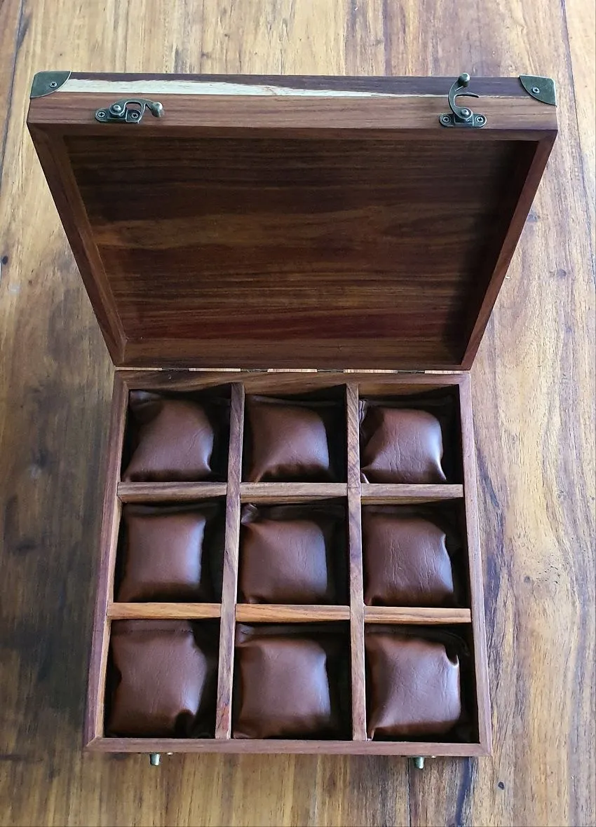 Solid Kiaat Watch Box - 9