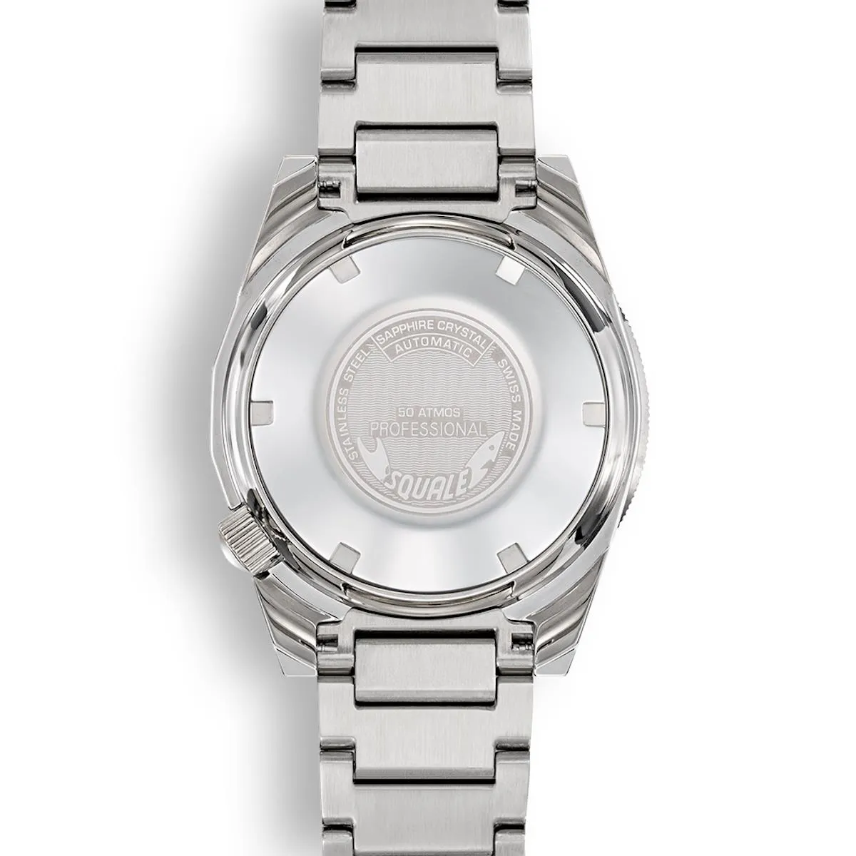 Squale 1521 Polished Steel Case - Ocean Blue Dial on Bracelet