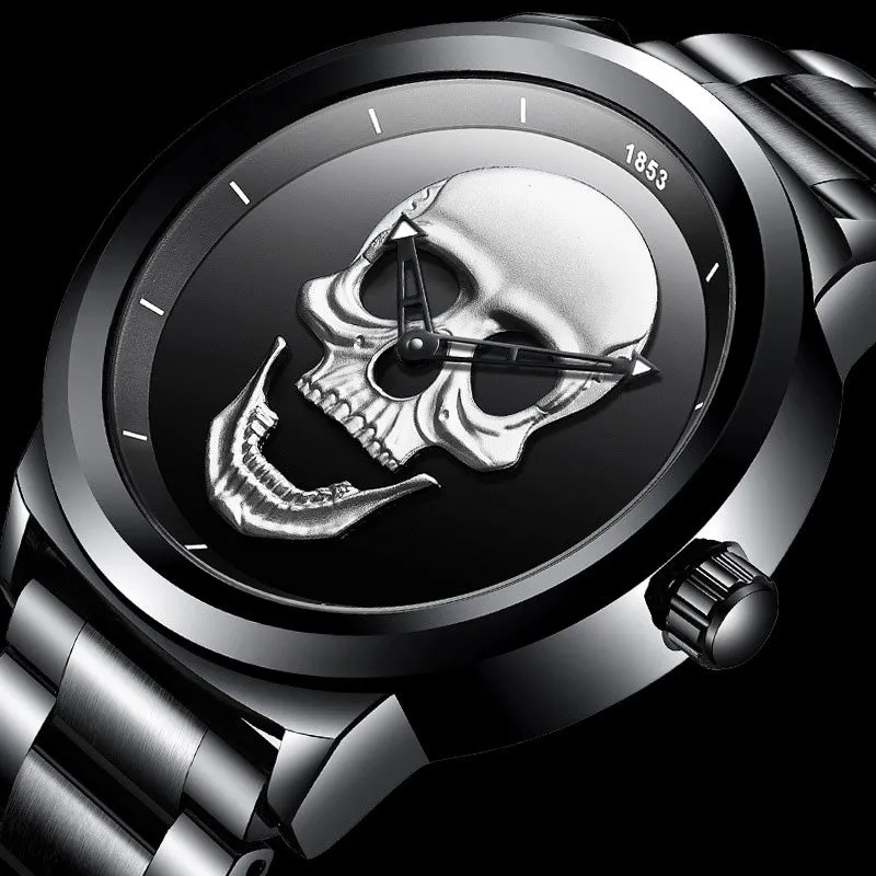 Stylish Stainless Steel Watches with Skull / Original Accessory Design