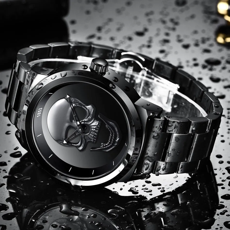Stylish Stainless Steel Watches with Skull / Original Accessory Design