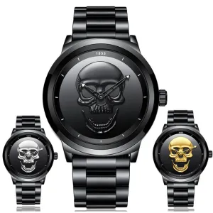 Stylish Stainless Steel Watches with Skull / Original Accessory Design
