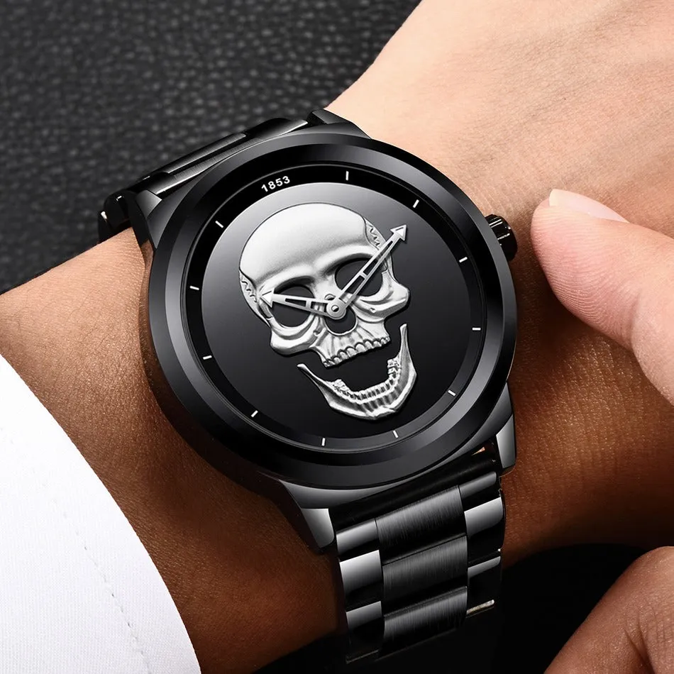 Stylish Stainless Steel Watches with Skull / Original Accessory Design