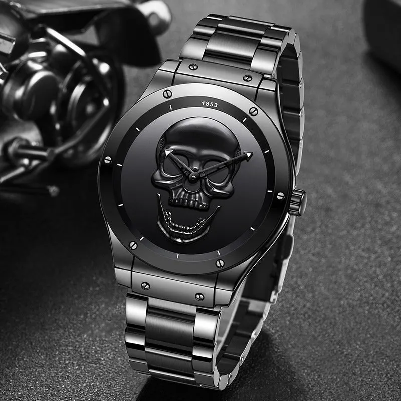 Stylish Stainless Steel Watches with Skull / Original Accessory Design