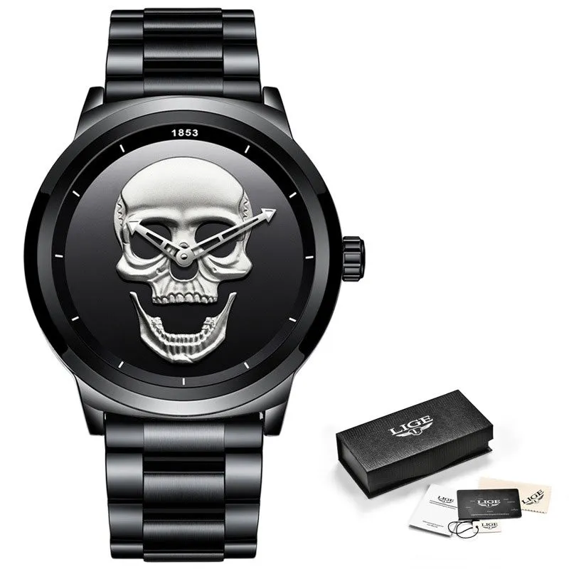 Stylish Stainless Steel Watches with Skull / Original Accessory Design