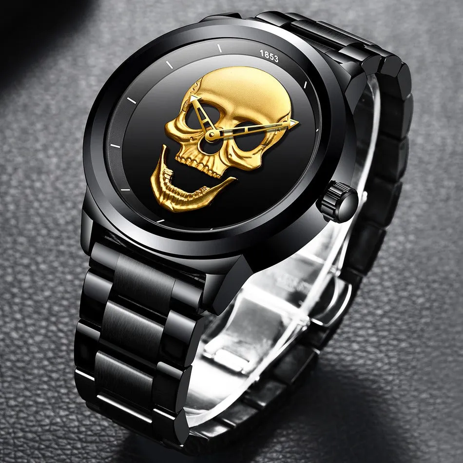 Stylish Stainless Steel Watches with Skull / Original Accessory Design