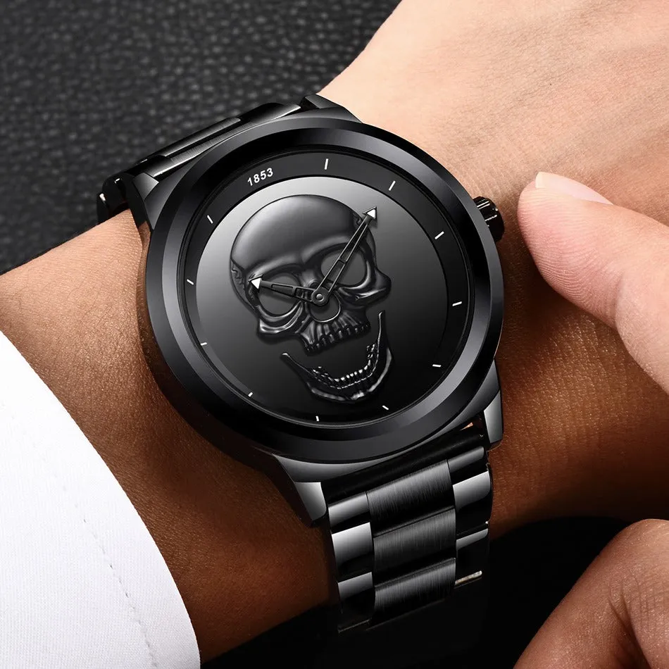 Stylish Stainless Steel Watches with Skull / Original Accessory Design