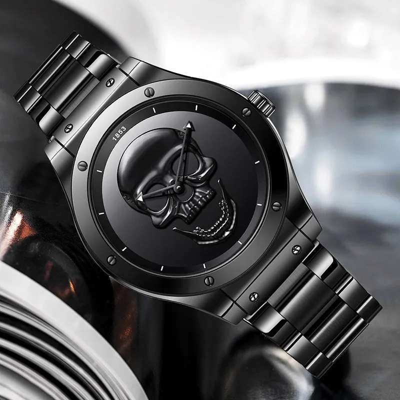 Stylish Stainless Steel Watches with Skull / Original Accessory Design