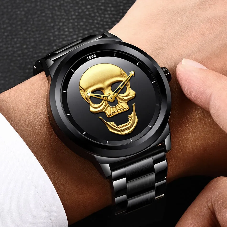 Stylish Stainless Steel Watches with Skull / Original Accessory Design
