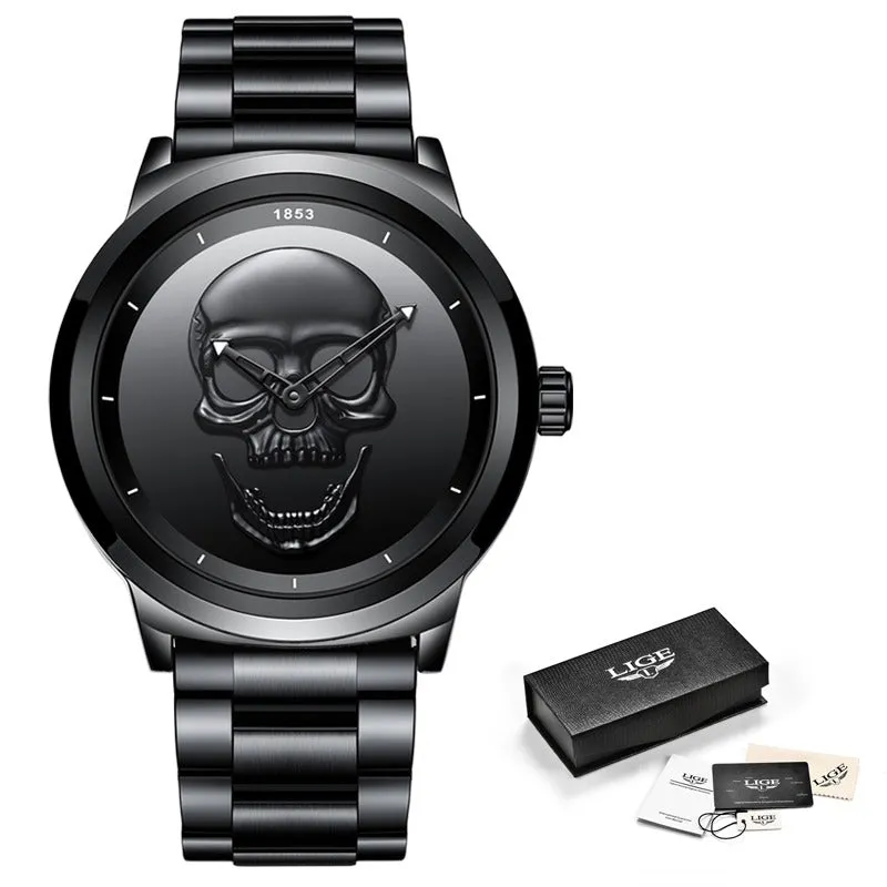 Stylish Stainless Steel Watches with Skull / Original Accessory Design