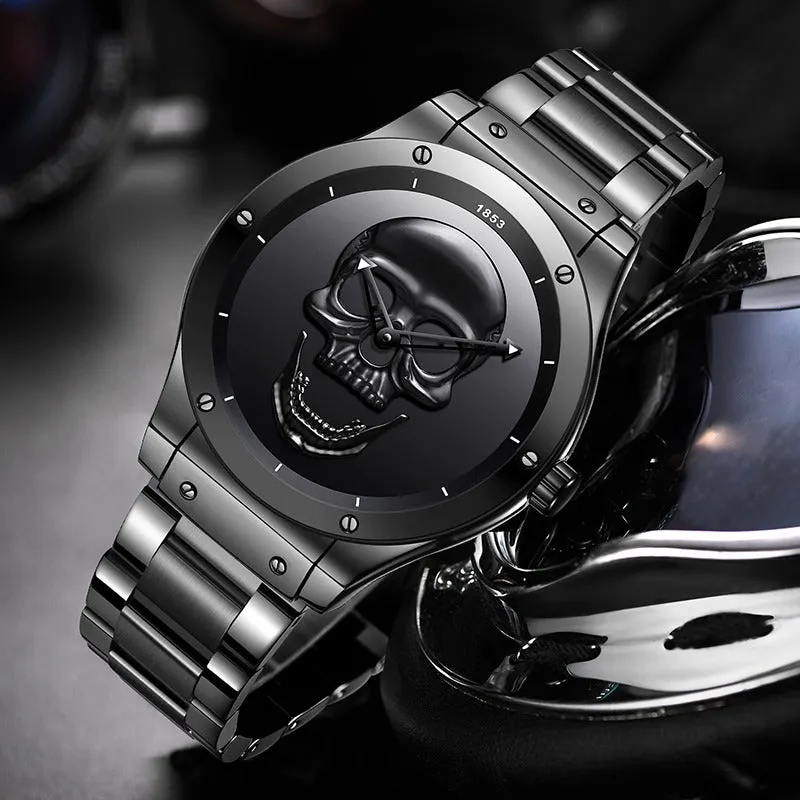Stylish Stainless Steel Watches with Skull / Original Accessory Design