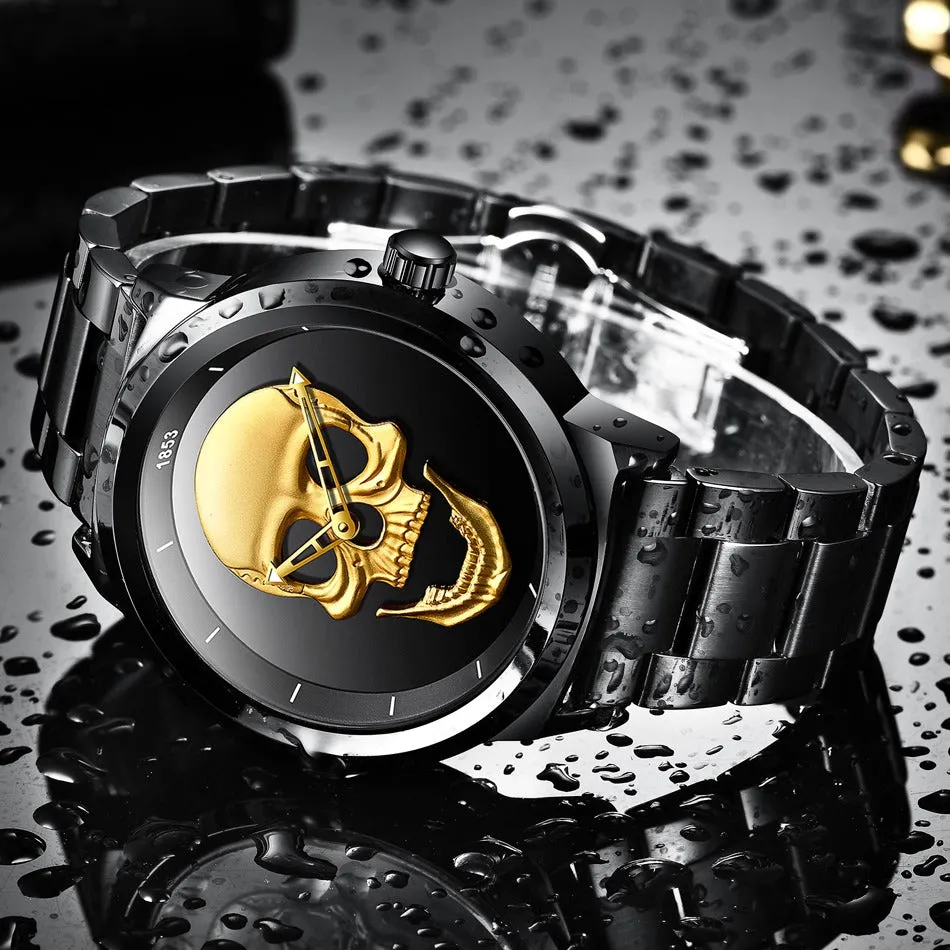 Stylish Stainless Steel Watches with Skull / Original Accessory Design
