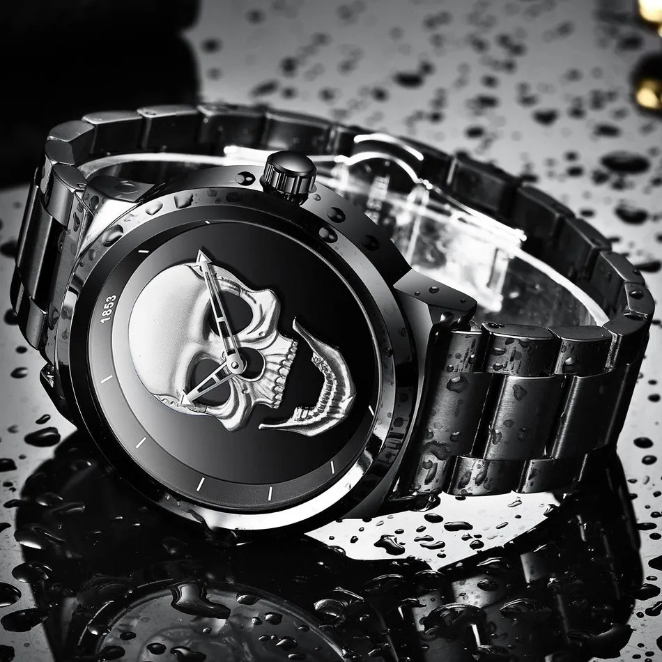 Stylish Stainless Steel Watches with Skull / Original Accessory Design
