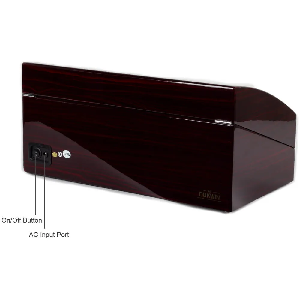 Super Size- 8 Watch Winder with 9 Extra Storage Space - Ebony