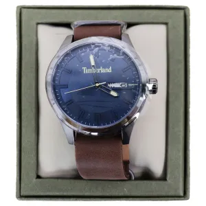Timberland Analogue Leather Mens Brown Strap Watch