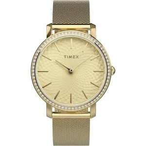 Timex Women 34 mm Size Gold Tone Dial Analog Watch- TW2V52200
