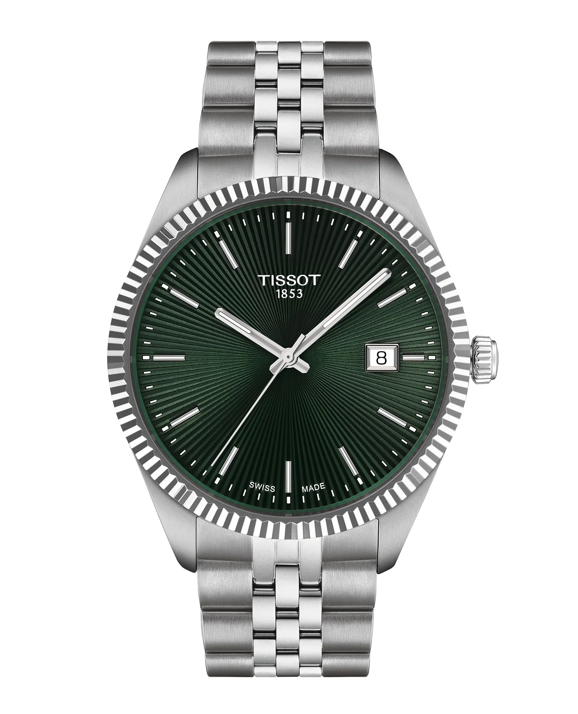 Tissot 40mm Ballade Stainless Steel Green Quartz Watch