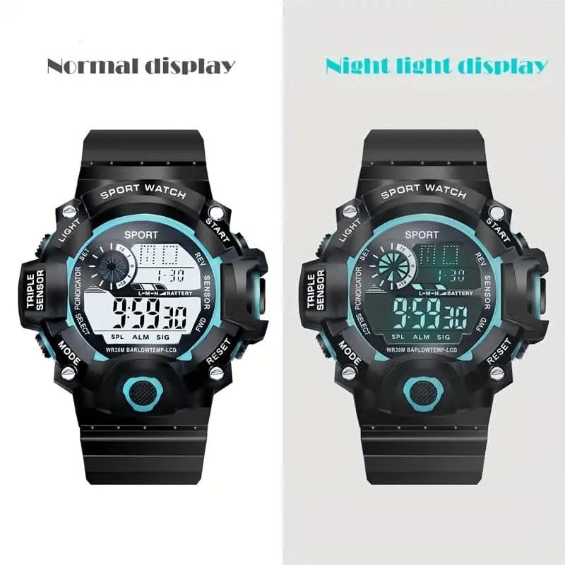 Trendy Men's Multi-Functional Electronic Watch