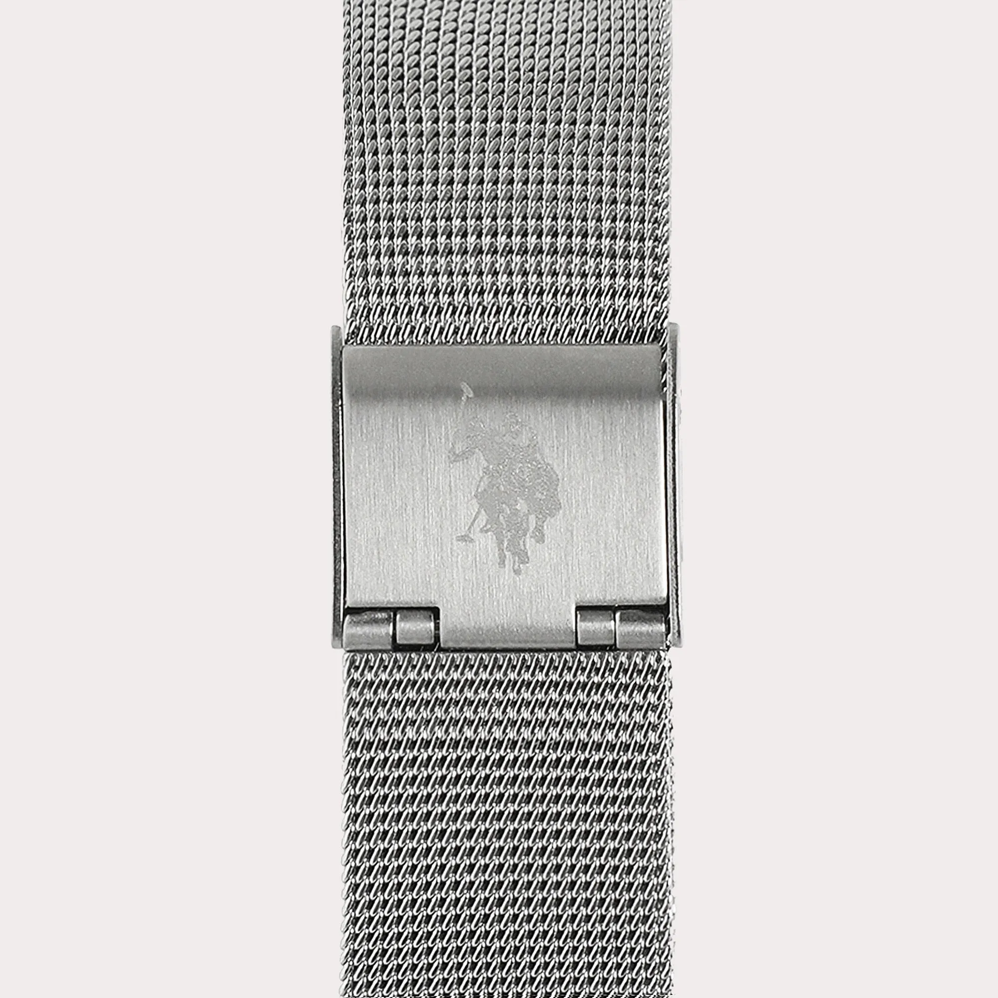 US POLO WOMEN'S  STAINLESS STEEL MESH BAND WITH PERSONALIZED BUCKLE