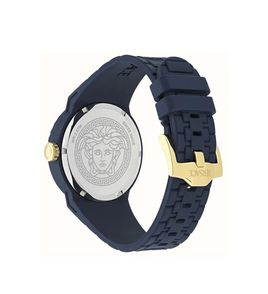 Versace Navy Blue V-Pop Silicone Watch