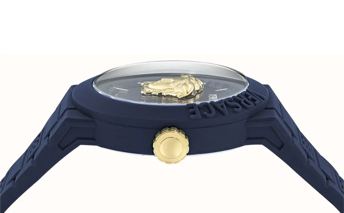 Versace Navy Blue V-Pop Silicone Watch