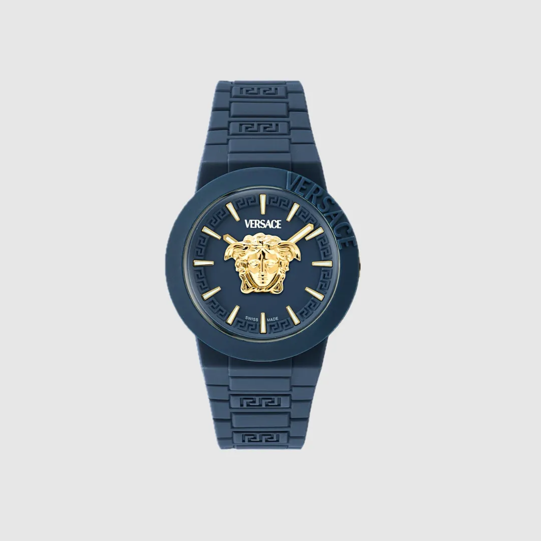 Versace Navy Blue V-Pop Silicone Watch