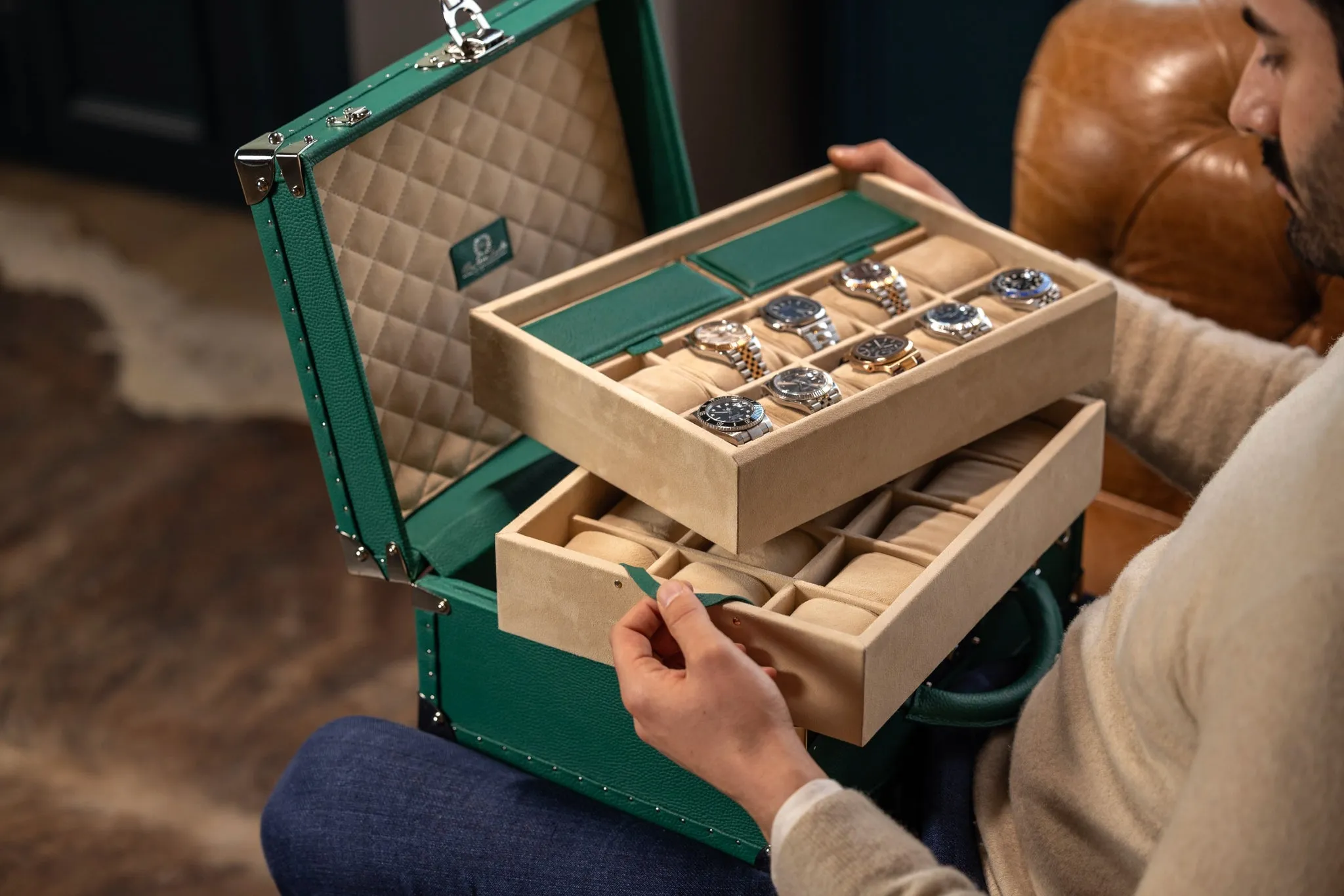 Watch Trunk - Togo Christmas Green