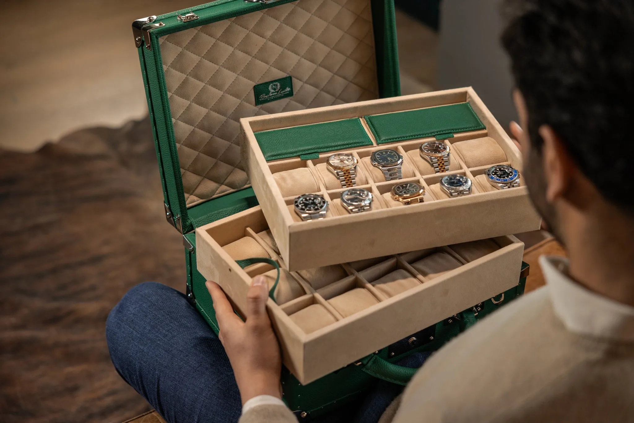 Watch Trunk - Togo Christmas Green