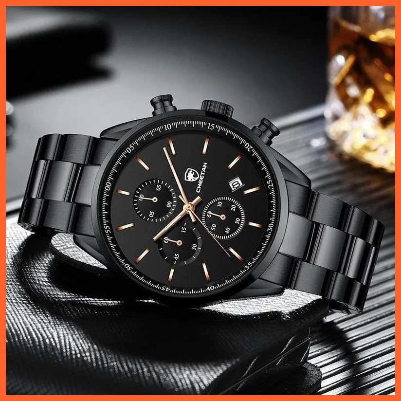 Watches For Men Top Brand Luxury Fashion Business Quartz Men’S Wristwatch Stainless Steel Waterproof Sports Watches