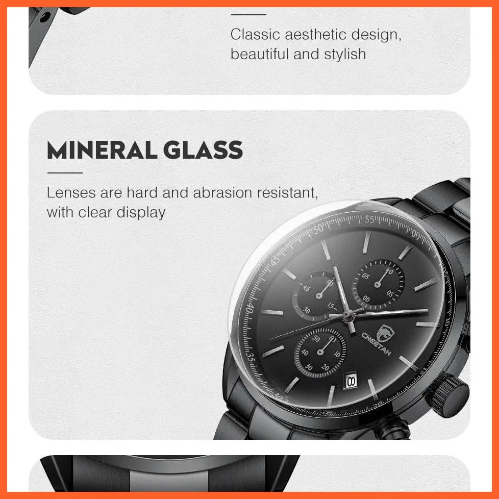 Watches For Men Top Brand Luxury Fashion Business Quartz Men’S Wristwatch Stainless Steel Waterproof Sports Watches