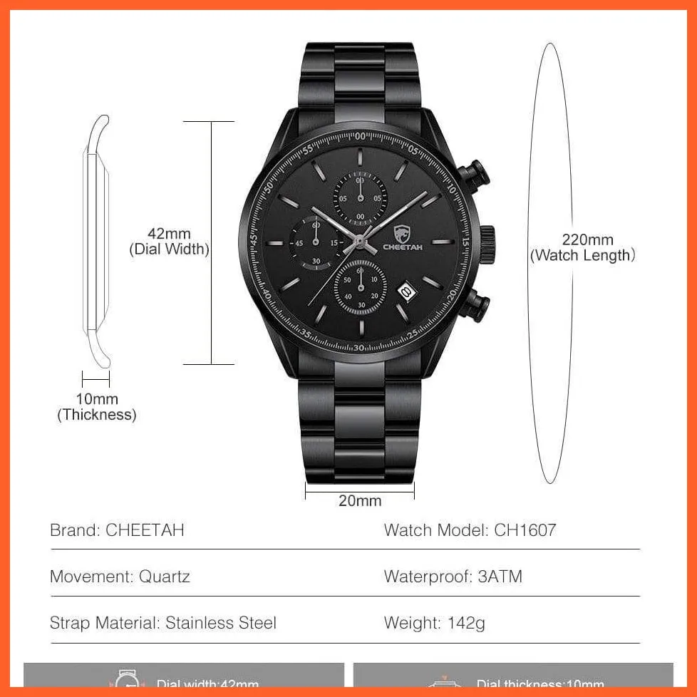 Watches For Men Top Brand Luxury Fashion Business Quartz Men’S Wristwatch Stainless Steel Waterproof Sports Watches