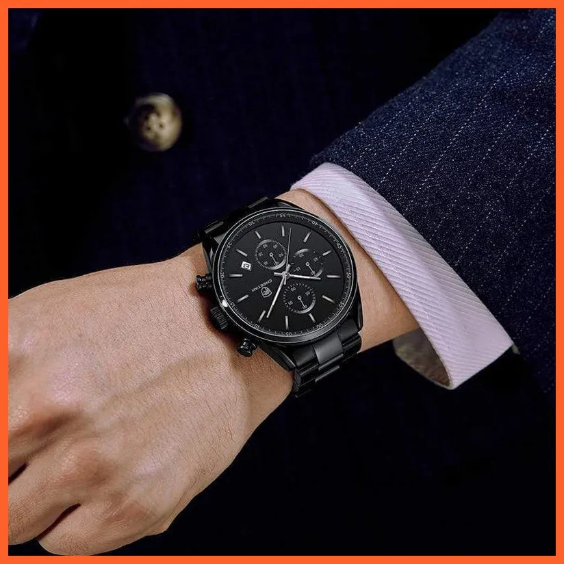 Watches For Men Top Brand Luxury Fashion Business Quartz Men’S Wristwatch Stainless Steel Waterproof Sports Watches
