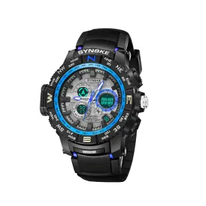 Watches student's electronic watch sports waterproof digital watch black blue