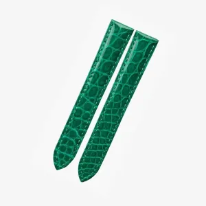 WATCHESMATE Green Leather Strap for Cartier Tank Collection Watches