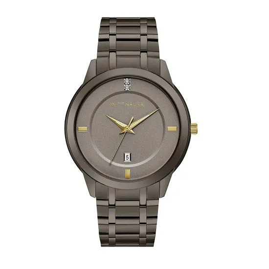 Wittnauer with 42MM Grey Round Dial Stainless Steel Watch Band. WN3091