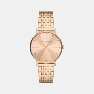 Women Rose Gold Analog Stainless Steel Watch AX5581