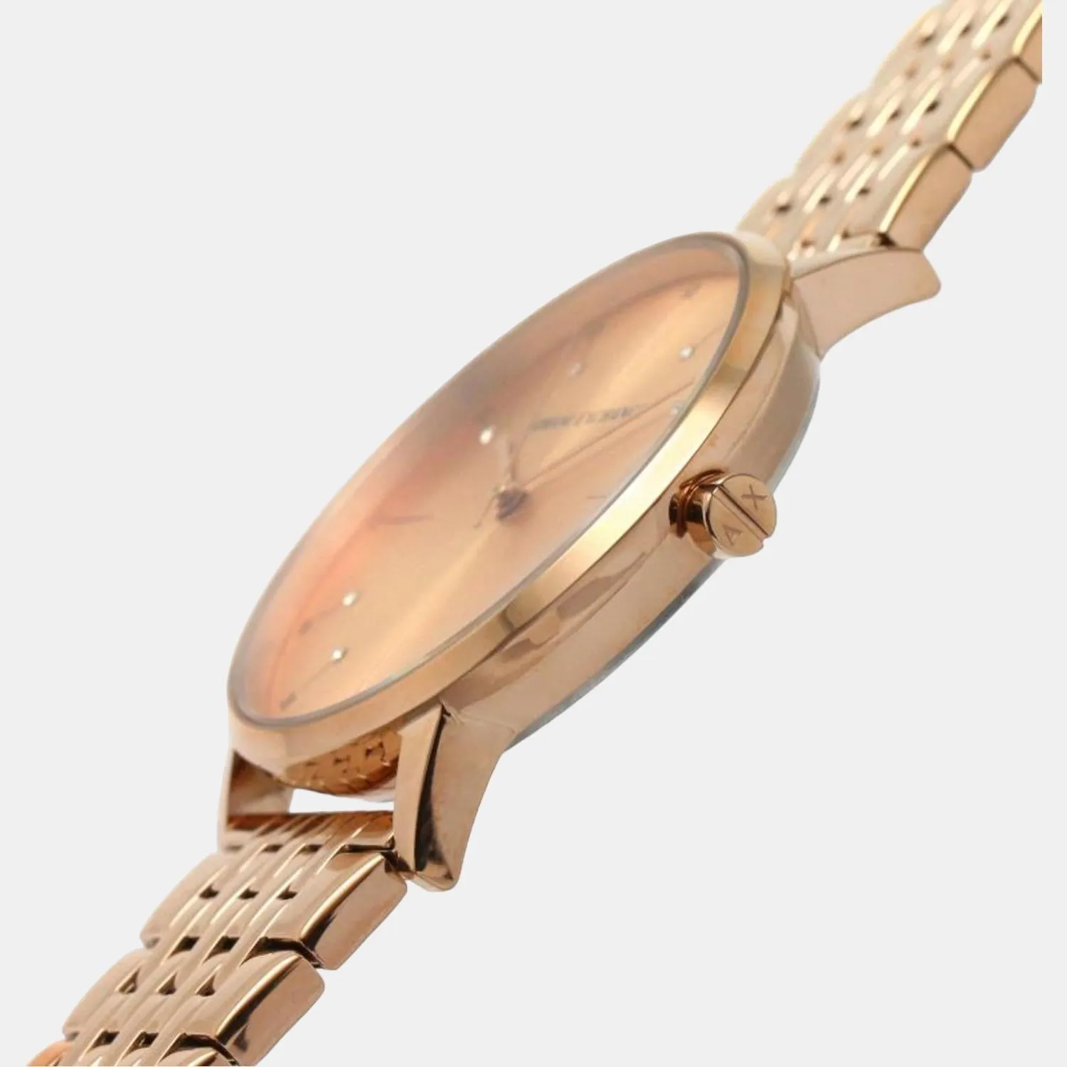 Women Rose Gold Analog Stainless Steel Watch AX5581